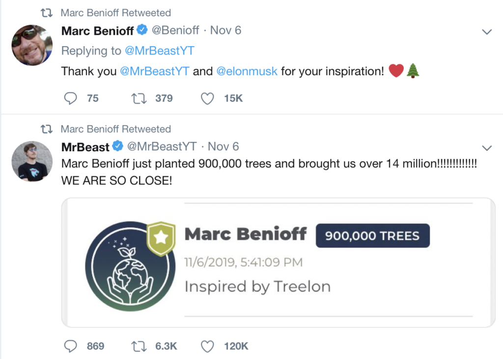 screenshot of Marc Benioff's twitter
